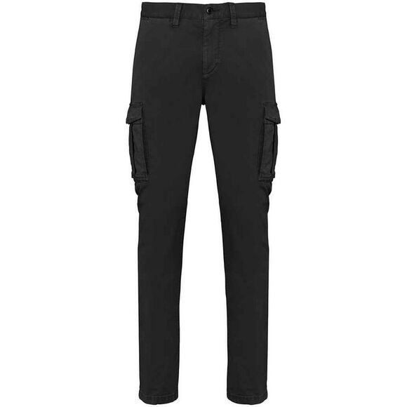 Native Spirit Mens Washed Cargo Pants / Washed Black
